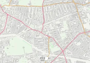 Newham E13 0 Print Map Postcode Sector