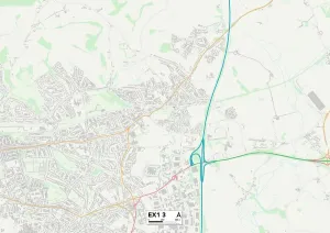 Exeter EX1 3 Postcode Sector Print Map