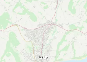 Exeter EX10 9 Postcode Sector Print Map