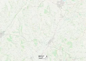 Exeter EX13 7 Postcode Sector Print Map