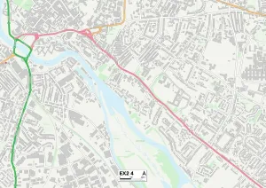 EX - Exeter Prints: Exeter EX2 4 Print Map Sector
