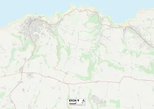Exeter EX34 9 Postcode Sector Map Print