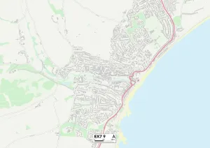 Exeter EX7 9 Postcode Sector Print Map