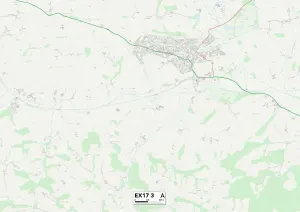 Mid Devon EX17 3 Print Map Sector