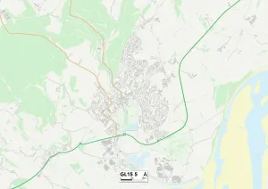 GL15 5 Print Map Sector of Gloucester