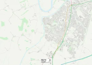 GL2 4 Print Map of Gloucester Area