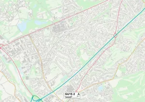 GU15 2 Print Map of Surrey Heath Postcode Sector