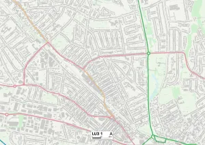 Luton LU3 1 Postcode Sector Print Map