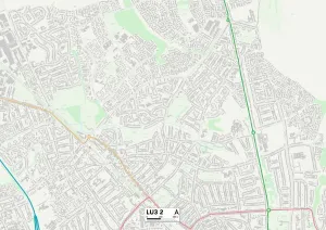 Luton LU3 2 Postcode Sector Print Map