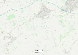 Swindon SN4 7 Postcode Sector Print Map