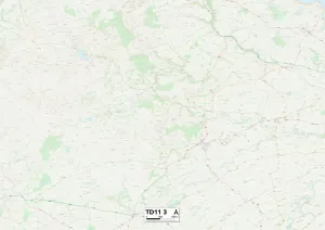 Scottish Borders TD11 3 Print Map Sector