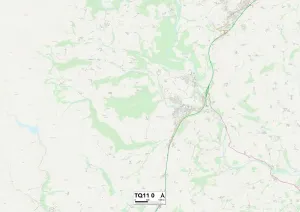 Teignbridge TQ11 0 Postcode Sector Print Map