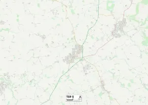Hambleton TS9 5 Postcode Sector Print Map
