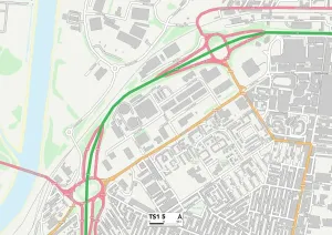 TS - Middlesbrough Prints: Middlesbrough TS1 5 Print Postcode Sector Map