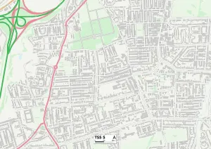 TS - Middlesbrough Prints: Middlesbrough TS5 5 Print Map Sector