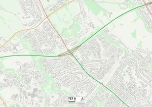 TS - Middlesbrough Prints: Middlesbrough TS7 8 Print Map Sector