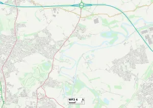 Leeds WF3 4 Print Map Sector