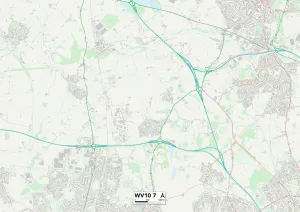 Wolverhampton WV10 7 Print Map Sector