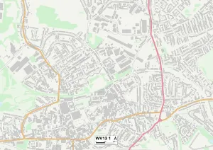 WV - Wolverhampton Prints: Wolverhampton WV13 1 Print Map