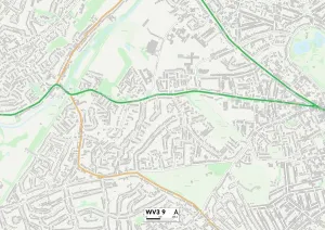 Wolverhampton WV3 9 Print Map Sector