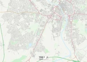 York YO24 1 Print Postcode Sector Map