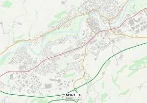 Cross Street Gallery: Powys SY16 1 Map