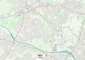Woodfield Road Gallery: Rochdale M24 1 Map