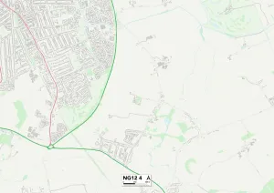 Newlands Close Gallery: Rushcliffe NG12 4 Map