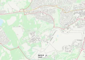 The Lawns Gallery: Rushmoor GU14 0 Map