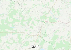 Furnace Lane Gallery: Sevenoaks TN3 8 Map