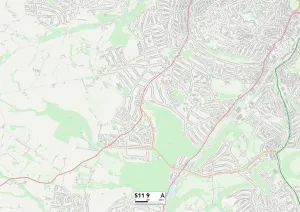 The Lawns Gallery: Sheffield S11 9 Map