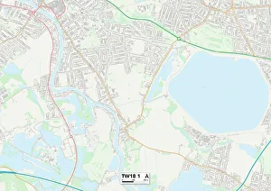 Hazel Grove Gallery: Spelthorne TW18 1 Map