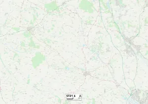 Smithy Lane Gallery: Staffordshire ST21 6 Map
