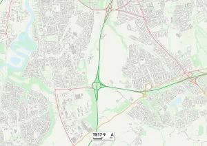 UK Maps Gallery: Stockton-on-Tees TS17 9 Map