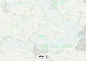 Elms Road Gallery: Suffolk NR34 0 Map