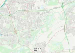 Haydon Gallery: Sunderland NE38 8 Map