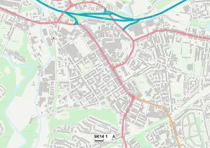 Smithy Lane Gallery: Tameside SK14 1 Map