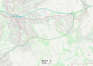 Valley Road Gallery: Tameside SK14 3 Map