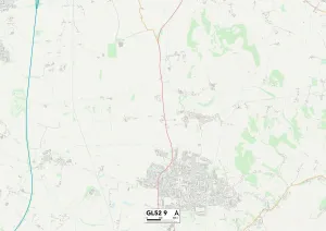 The Lawns Gallery: Tewkesbury GL52 9 Map