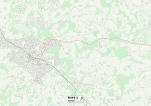 RH19 3 Postcode Sector Print Map