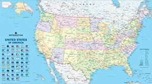 Travel Collection: USA Political Map