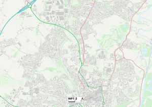UK Maps Gallery: Wakefield WF1 2 Map