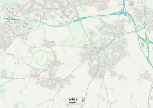 Highfield Avenue Gallery: Wakefield WF8 4 Map