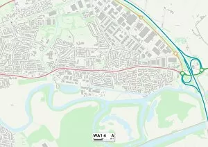 Maps Gallery: Warrington WA1 4 Map