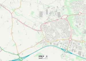 Fern Close Gallery: West Lancashire WN8 8 Map