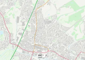 Greenways Gallery: Wigan WN7 1 Map
