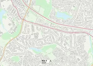Brookside Close Gallery: Wokingham RG6 7 Map
