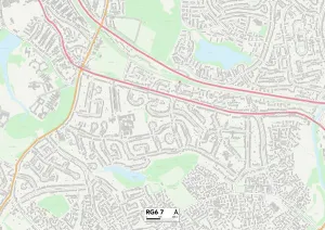 Brookside Close Gallery: Wokingham RG6 7 Map