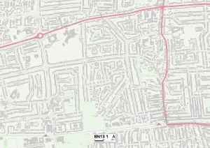 Parkfield Road Gallery: Worthing BN13 1 Map