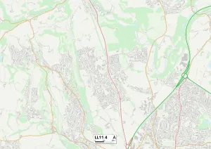 Wheat Close Gallery: Wrexham LL11 4 Map